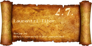 Laurentzi Tibor névjegykártya